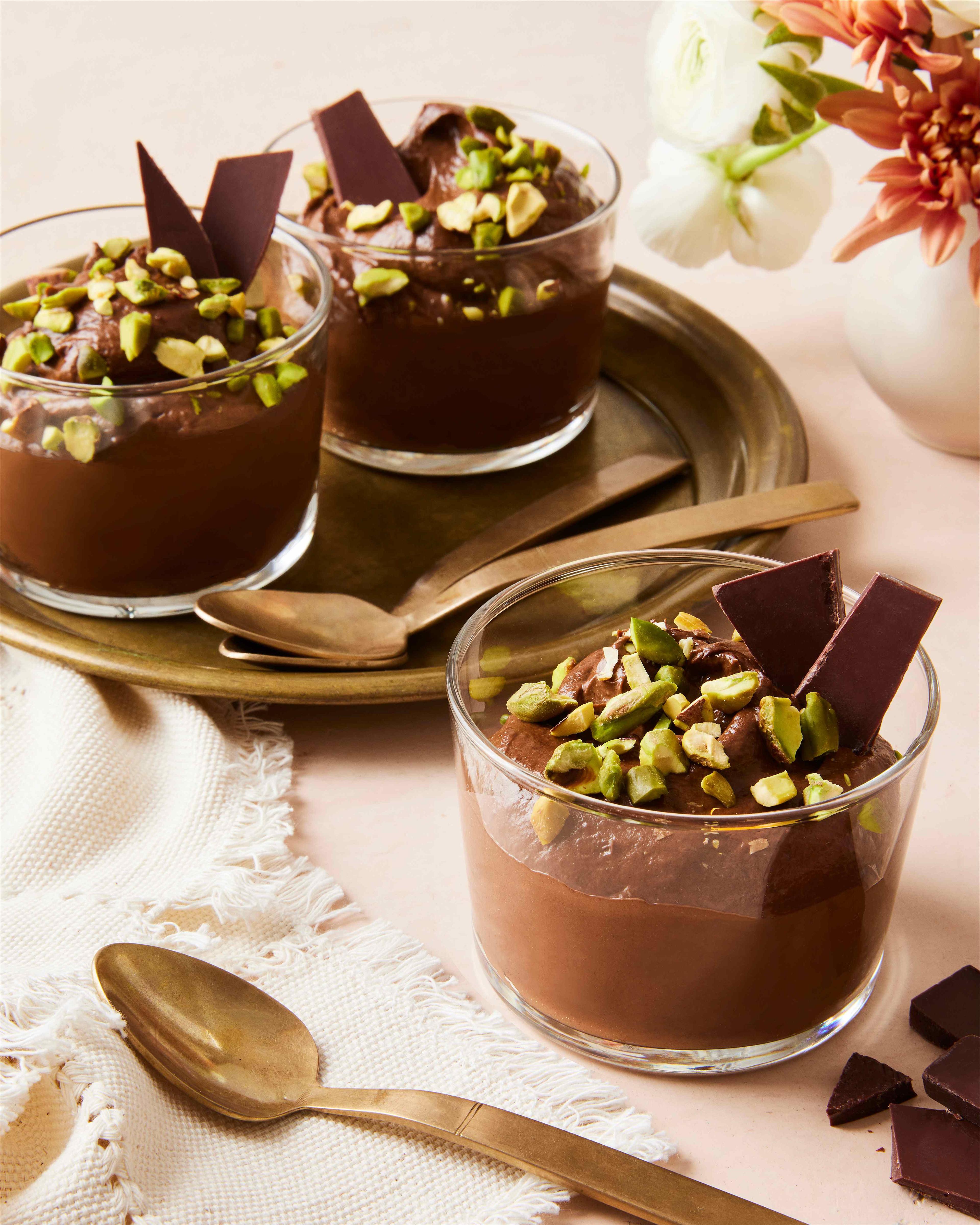 Vegan Dark Chocolate and Wonderful Pistachios Layered Pudding image